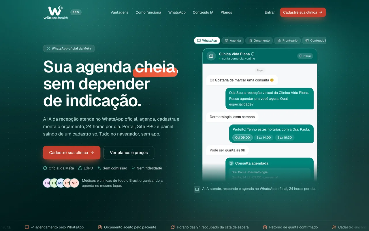 Wildora PRO, pro.wildorahealth.com.br